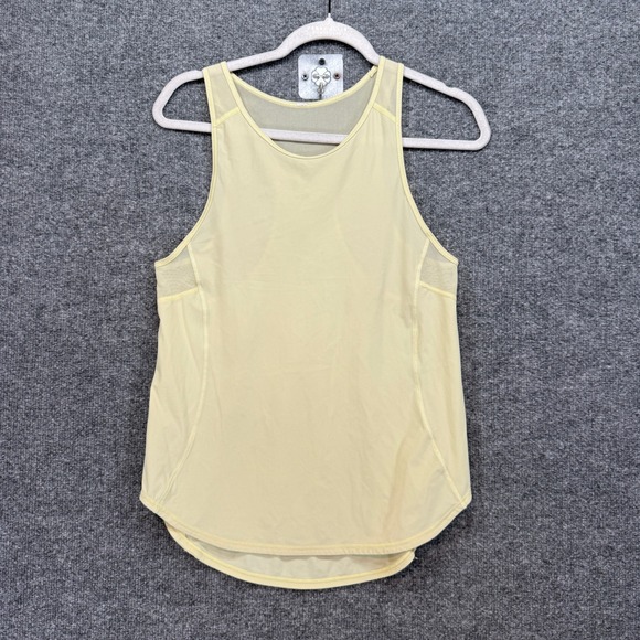 lululemon athletica Tops - Lululemon Sculpt Tank Top Women 4 Yellow Mesh Back Activewear Yoga Gym Shirt